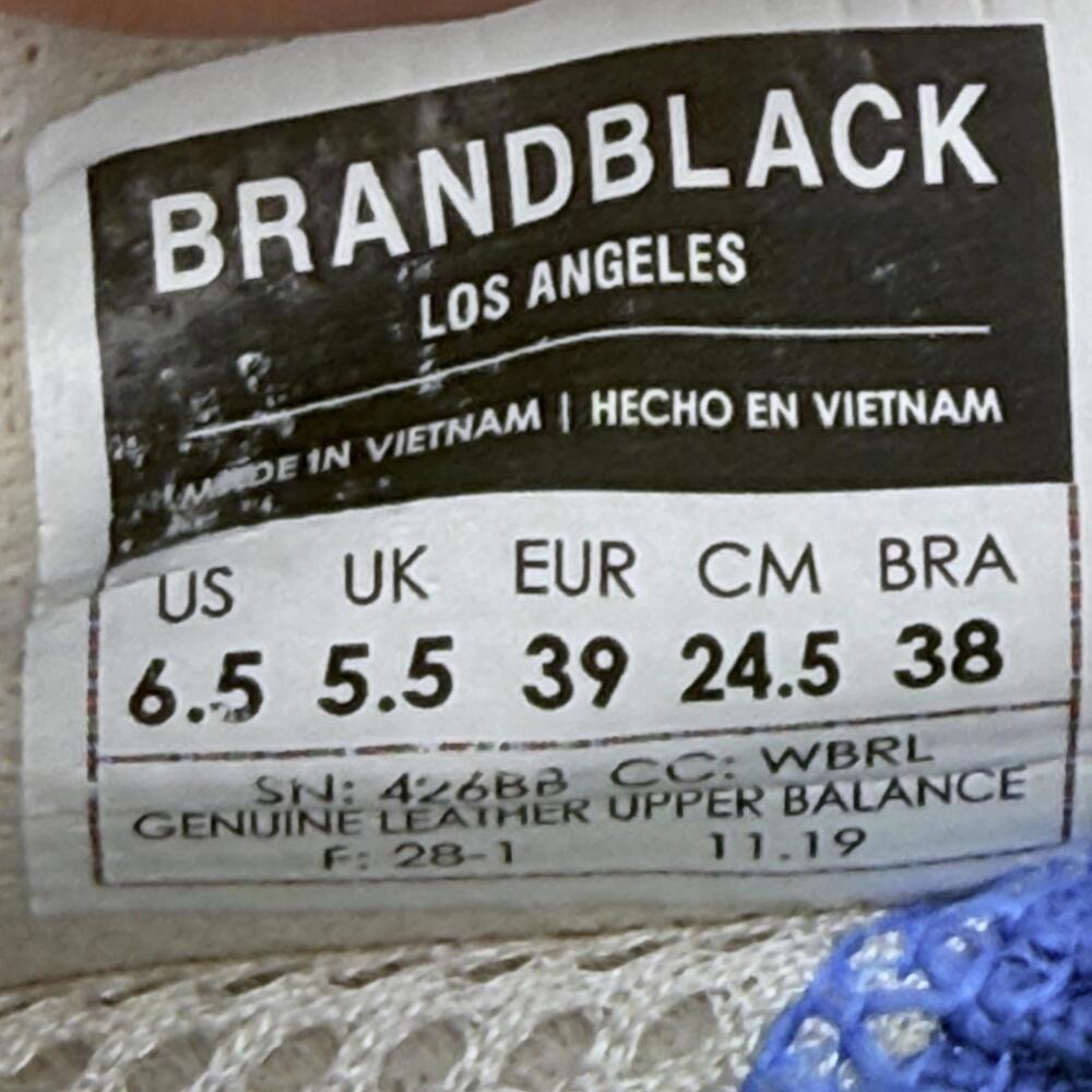 Brand Black Saga Women's 8-8.5 / Men's 6.5 White Vibram Leather Sneakers - Picture 11 of 13